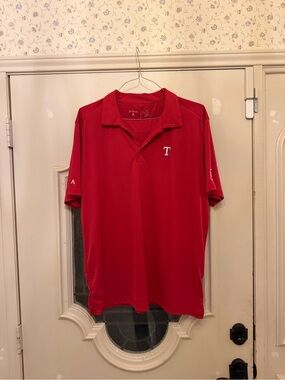 Antigua Red Texas Rangers Performance Polo